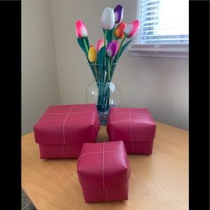 NWT RESOURCE INTERNATIONAL Harness Leather Box-3 Sets